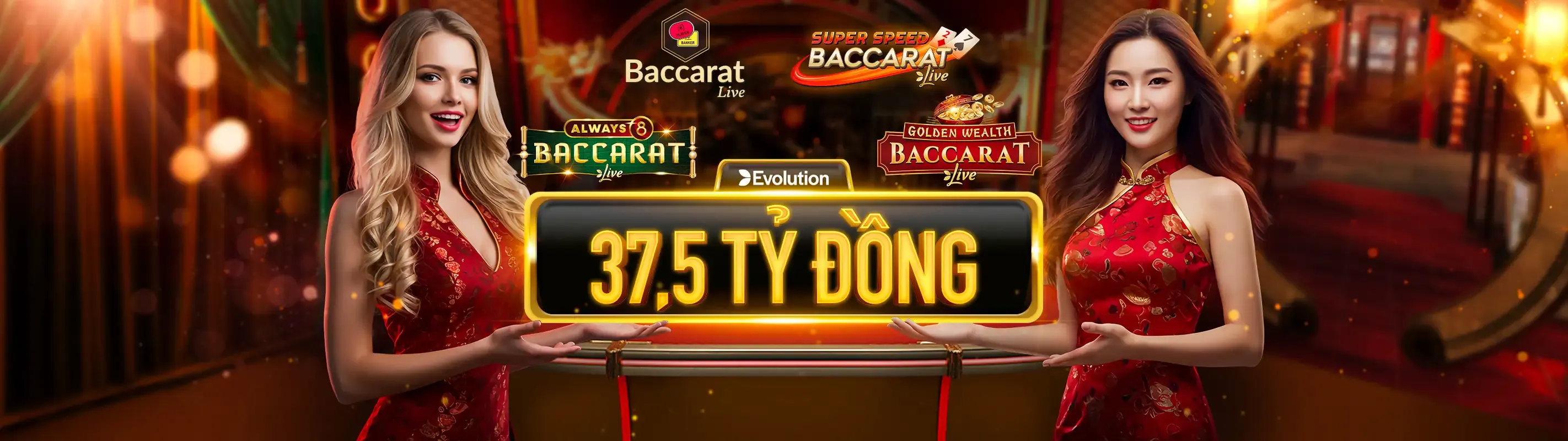 Bàn chơi Baccarat tại casino trực tuyến Mot88